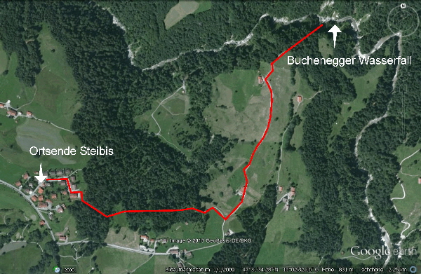 Luftbild Buchenegger Wasserfall